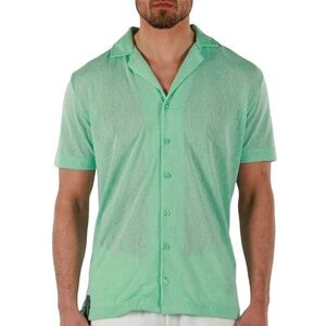 Bain de Mer Synthetic Linen Short Sleeve Shirt 3XL runs small New with tags